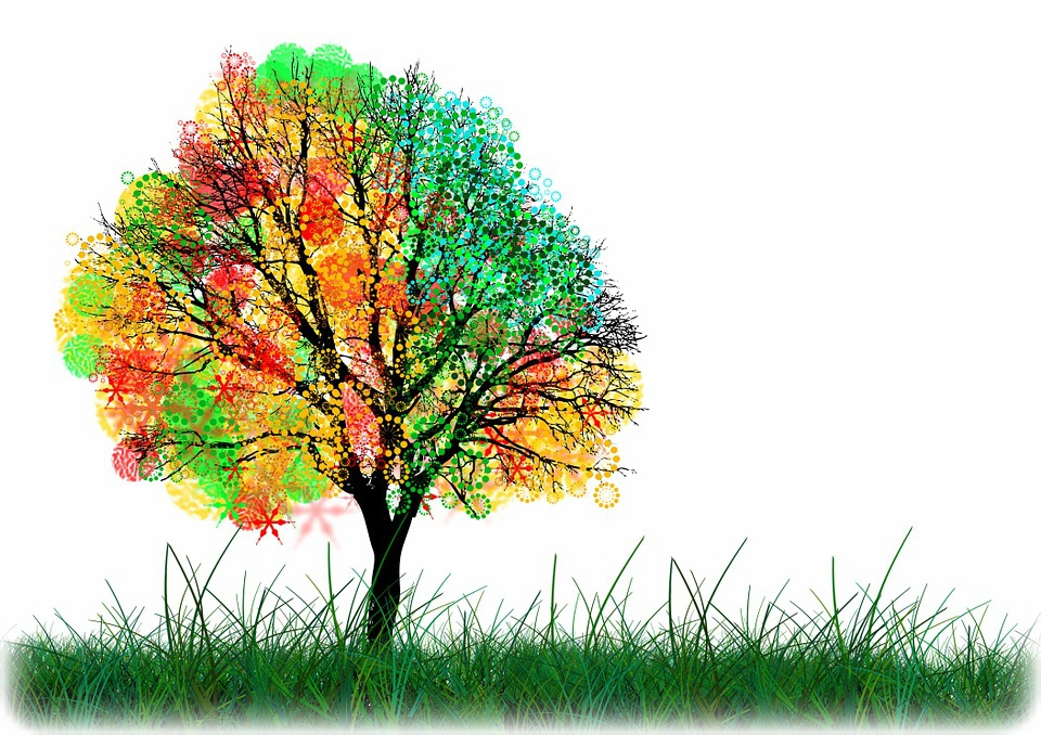 Colorful tree graphic