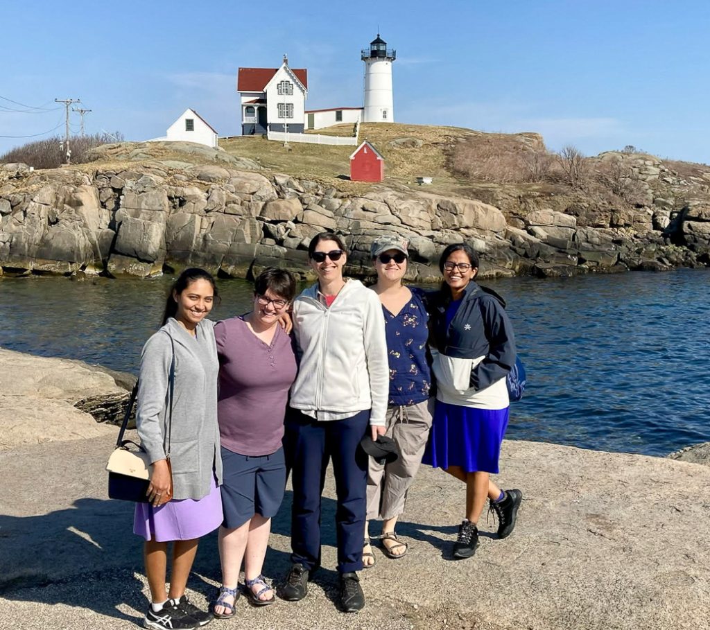 retreat group at the lighthouse